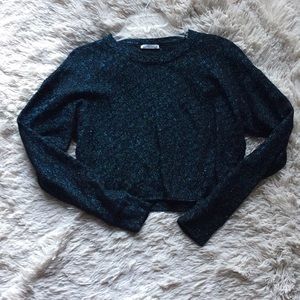 Metallic Woven Crop Top